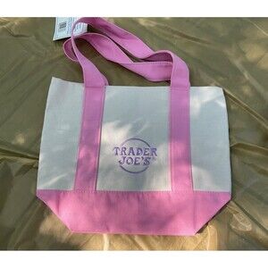 Trader Joe’s Mini Pastel Canvas Bag 2025 NWT - Pink
